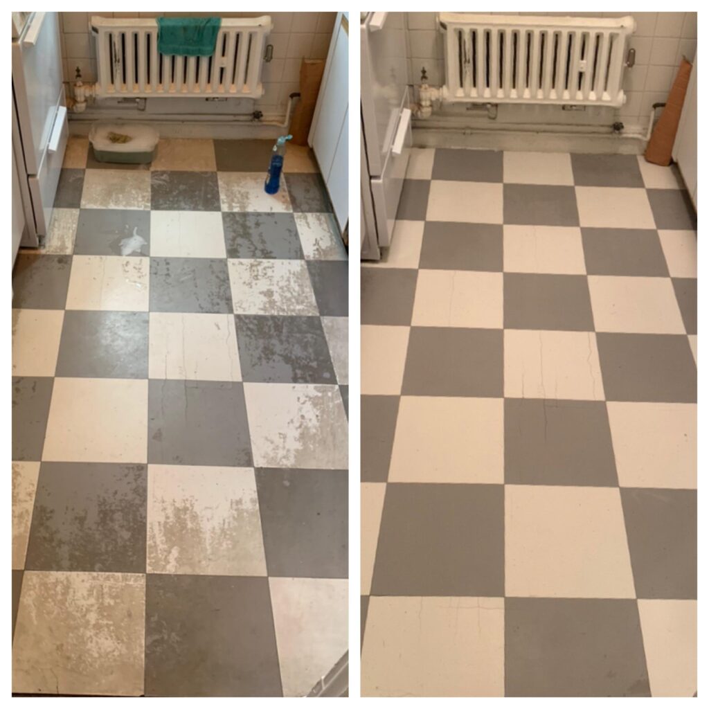 floor clean before after